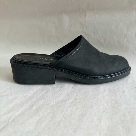 Authentic MINT Calvin Klein 90s black lug sole slide Sz 7.5 - Picture 5 of 9